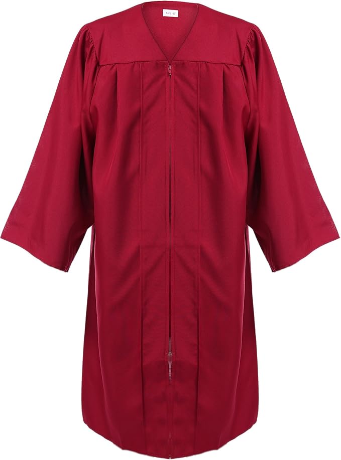 Unisex Adult Matte Graduation Cap and Gown Tassel Set