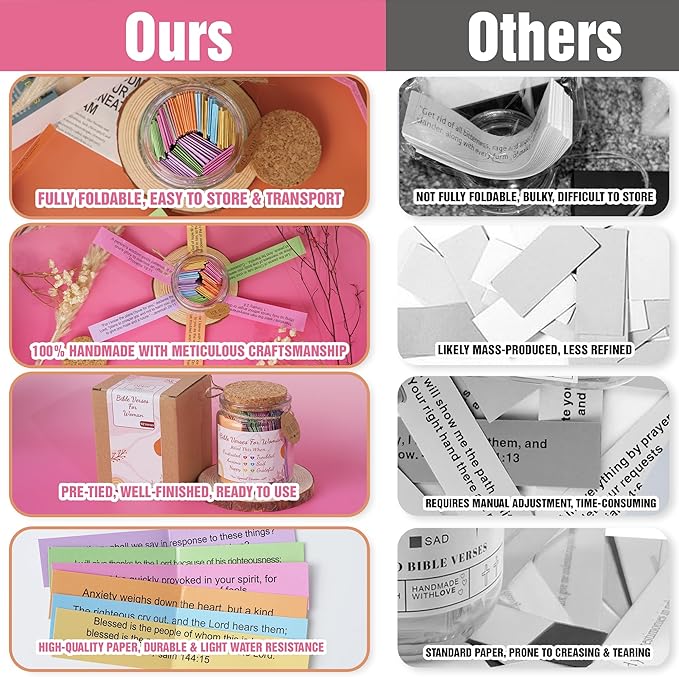 Bible Verse Jar for Women – 92 Color-Coded Scriptures for Encouragement, Inspirational Christian Present, Birthday Surprise for Her, Meaningful Christmas Gift for Women