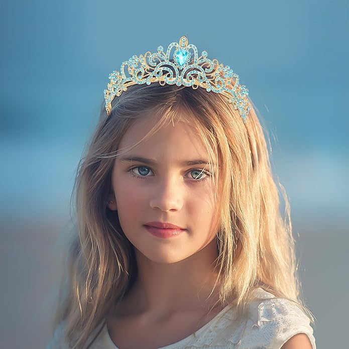 TAROSE Crowns for Women and Girls, Queen Crystal Gold Silver Tiaras with White Rhinestone and Combs, Goddess Crown for Wedding Bride Birthday Princess Bridal Shower Hair Accessories for Women