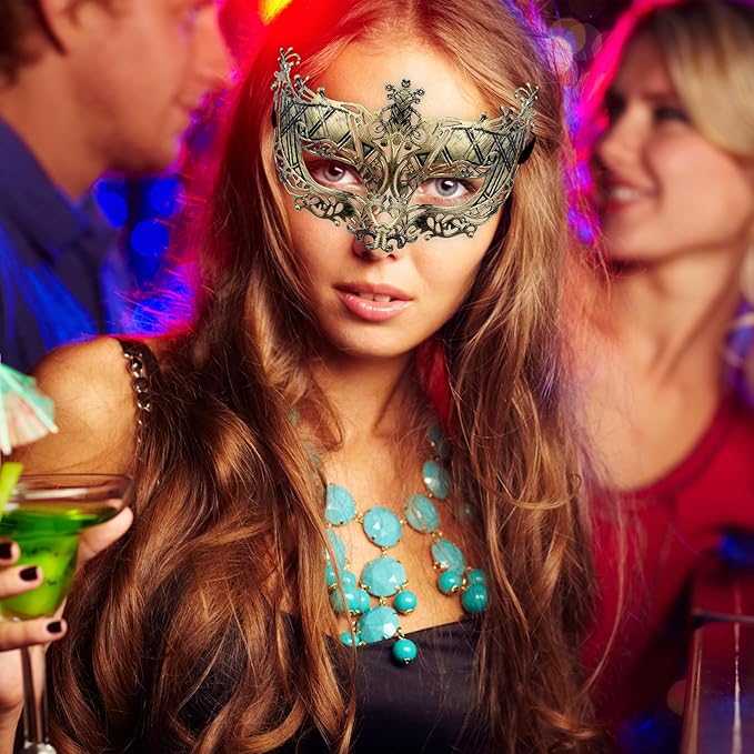 FEQO 80 Pieces Masquerade Masks Vintage Antique Venetian Masks for Men Women
