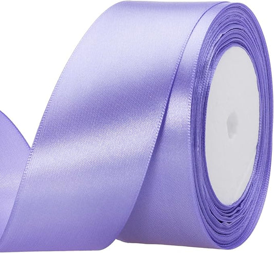 ATRBB 25 Yards 1-1/2 inch Wide Satin Ribbon Perfect for Wedding,Handmade Bows and Gift Wrapping(Medium Purple)