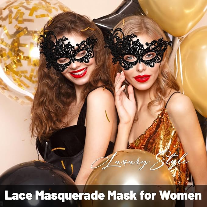 Masquerade Mask for Women Soft Lace Womens Masks Mardi Gras Mask Halloween Venetian Masks Carnival Cosplay Party Mask