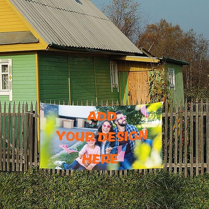 Custom Banners And Signs Customize With Photo Logo Text Personalized Banner For Parties Business Birthday Graduation Indoor Outdoor 35 X 70 Inch