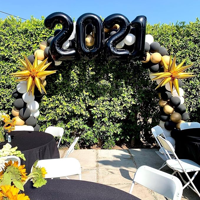 40 Inch Black 21 Number Balloons Giant Jumbo Huge 12 or 21 Foil Mylar Helium Number Digital Balloons Black Birthday Mylar Digital Balloons 12th 21st Birthday Anniversary Events Party Decorations