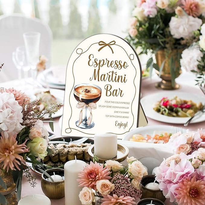 Espresso Bar Wooden Table Sign, Espresso Bar Sign for Baby Shower, Bride Shower, Baby Shower Table Signs, Coffee Station Welcome Board, Coffee Board for Wedding Party, Babies Party Decor 8x10 Inch