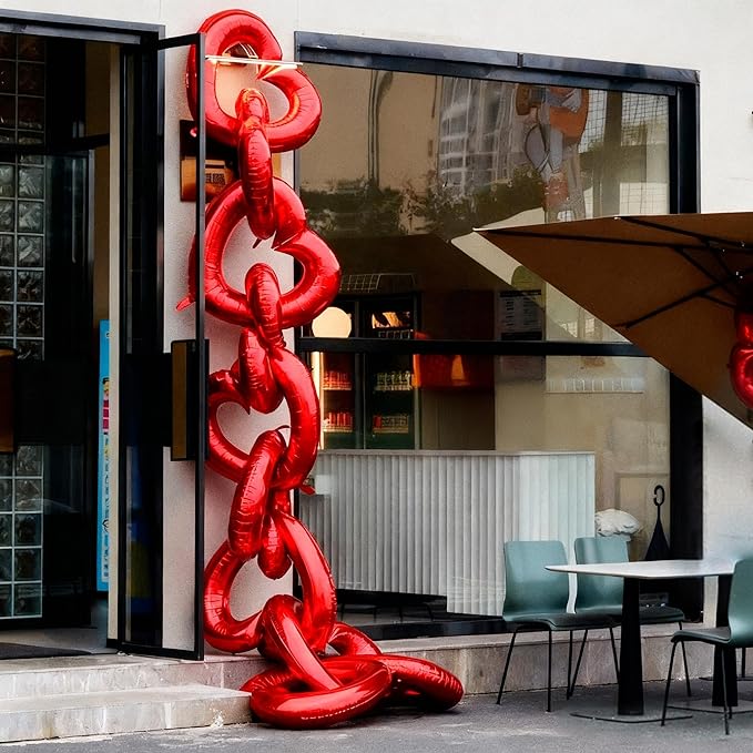 Red Heart Balloons,3Pcs 40Inch Large Hollow Out Heart foil Balloon for Valentine's Day Birthday Wedding Baby Shower Anniversary Party Decorations