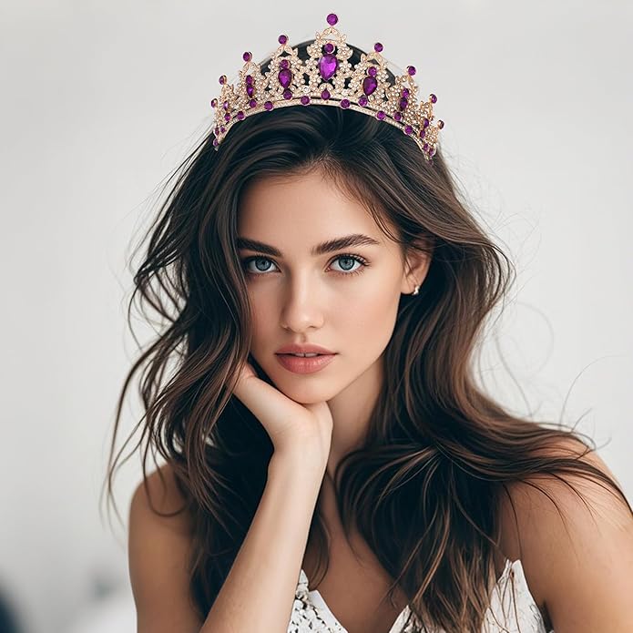 Kamirola - Queen Crown and Tiaras Princess Crown for Women and Girls Crystal Headbands for Bridal, Princess for Wedding and Party（01）