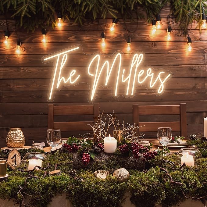 Custom Neon Signs, Personalized Led Neon Lights Sign,Neon Sign Customizable for Wall Decor Wedding Birthday Party Bedroom Bar Shop Name Logo Lights (Optional 10" to 60")
