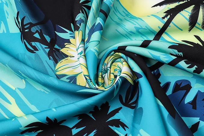 Cromoncent Matching Hawaiian Outfits for Family, Dad and Son Matching Luau Beach Tropical Shirts Mommy Daughter Tropical Sets