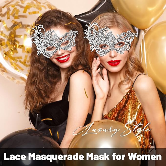 Masquerade Mask for Women Soft Lace Womens Masks Mardi Gras Mask Halloween Venetian Masks Carnival Cosplay Party Mask