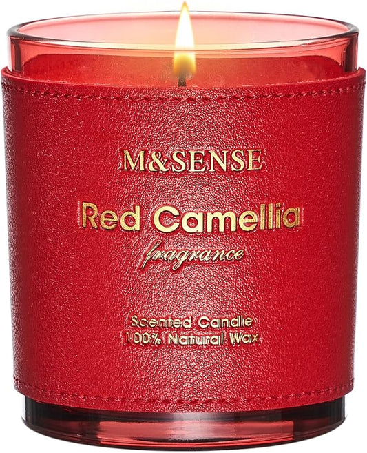 M&SENSE Citrus Floral Scented Soy Candles, Vegan Soy Candle,10oz 42-Hour Long Last Burning Time, No Toxin Bathtub Relaxing Stress Relief Fall Winter Home Fragrance Thanksgiving Christmas Gifts