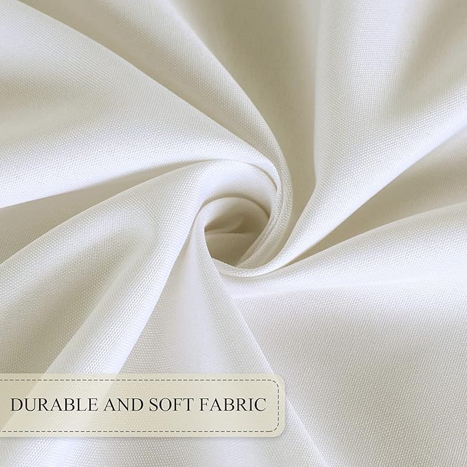 SARAFLORA Outdoor and Indoor Tablecloth -60x84 inch Beige, Wrinkle Free Washable Waterproof Table Cloth with Umbrella Hole and Zipper Rectangle Table Cover for Spring/Summer/Patio/Picnic/BBQS/Party