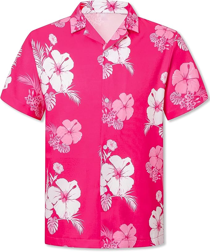 Cromoncent Matching Hawaiian Outfits for Family, Dad and Son Matching Luau Beach Tropical Shirts Mommy Daughter Tropical Sets
