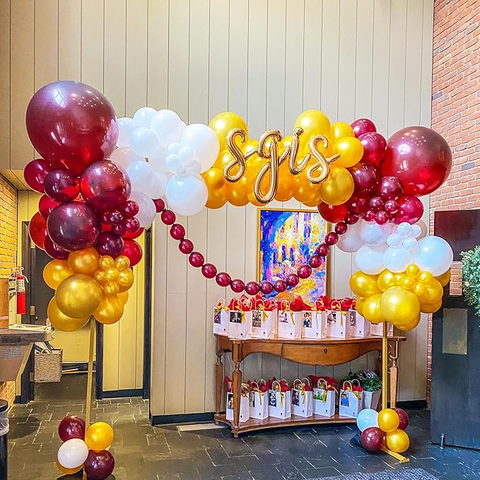 Burgundy Balloons, 66pack 12inch Maroon Latex Party Balloons for Graduation, Thanksgiving Day, Autumn Fall Theme Party, Wedding, Birthday, Valentines, Baby Shower Party Decorations