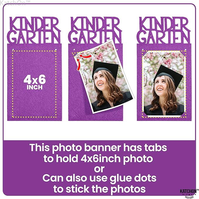 KatchOn, K-12 Grad Photo Banner 5x7 - Large, 10 Feet | Congrats Grad Banner, Purple Graduation Decorations Class of 2025 | Grad Picture Display, Graduation Decorations 2025