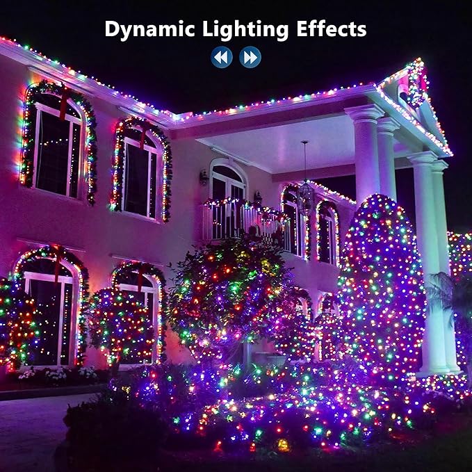 Brizled Color Changing Halloween Lights, 66ft 200 LED RGB Christmas Lights Music Sync, 120+ Modes Remote Dimmable Outdoor Christmas Light, Mini Tree Light Indoor Plugin for Xmas Halloween Party Decor