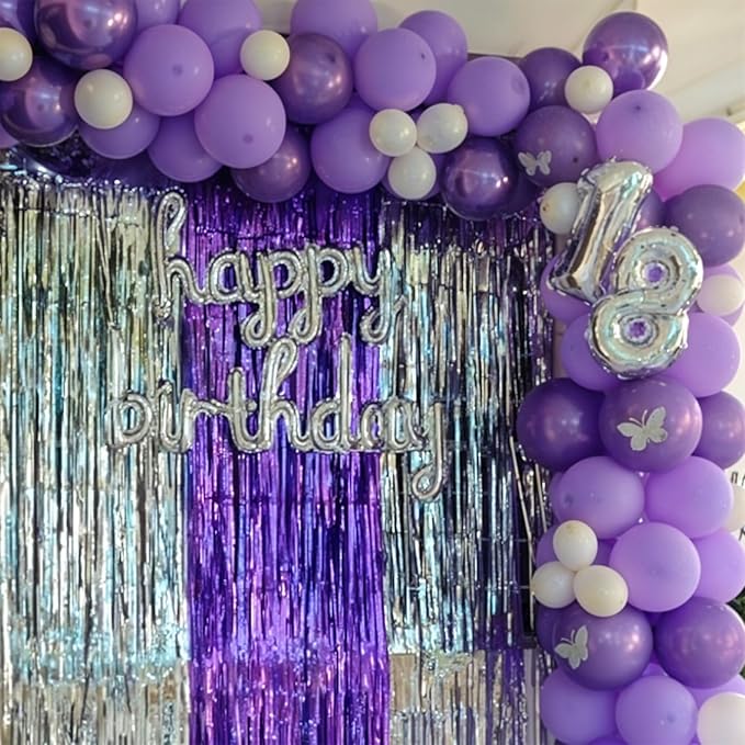 Purple Balloons, 50pcs Metallic Purple Balloons, Pearl Light Purple Retro Balloon, Purple Confetti Balloon for Girl Woman Birthday Party Baby Shower Gender Reveal Wedding Bridal Shower Decoration