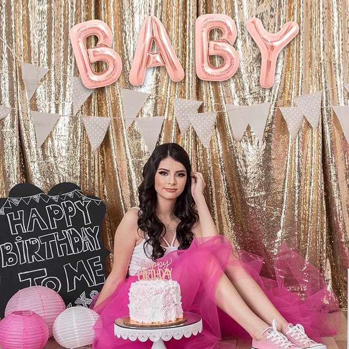 LIOZEOKUN Letter Balloons 16 Inch Alphabet A-Z Mylar Foil Balloons 2 Set for Wedding Birthday Party Decoration Banner Custom Phrase 52 Pcs