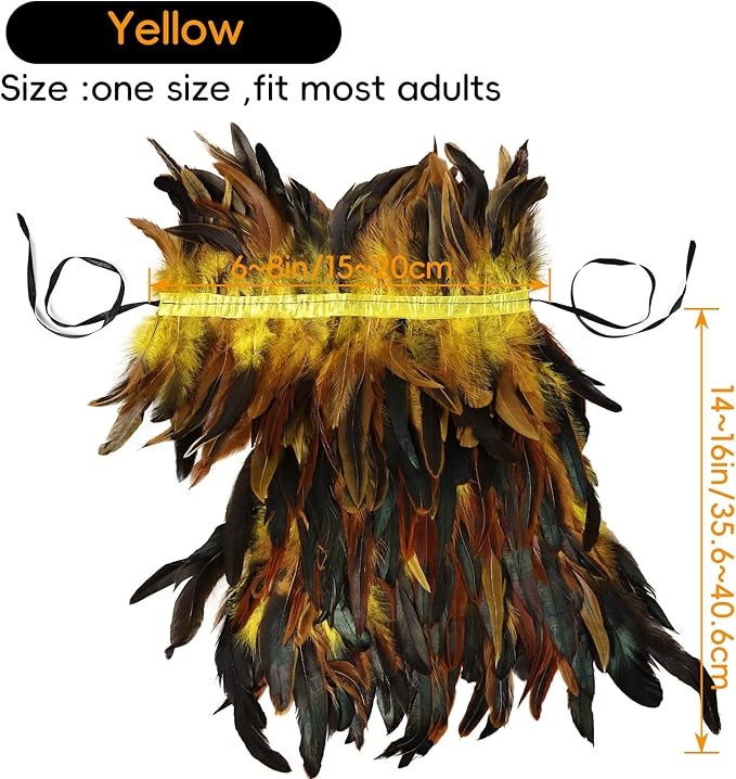 Gothic Natural Feather Shrug Feather Shawl Wrap Cape Victorian Collar for Halloween Cosplay Party Costume Accessories