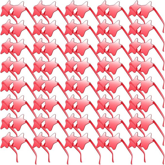 Morcheiong 10/20/30/40 Pack Star Sunglasses Colorful Rimless Sunglasses, Cool Pool Wedding Party Favor Pentagram Glasses