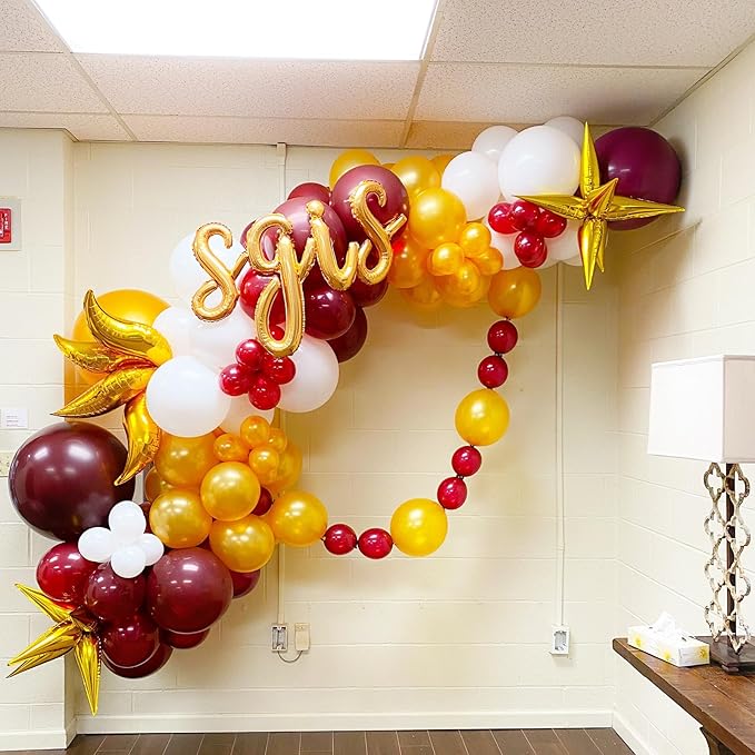 Burgundy Balloons, 66pack 12inch Maroon Latex Party Balloons for Graduation, Thanksgiving Day, Autumn Fall Theme Party, Wedding, Birthday, Valentines, Baby Shower Party Decorations