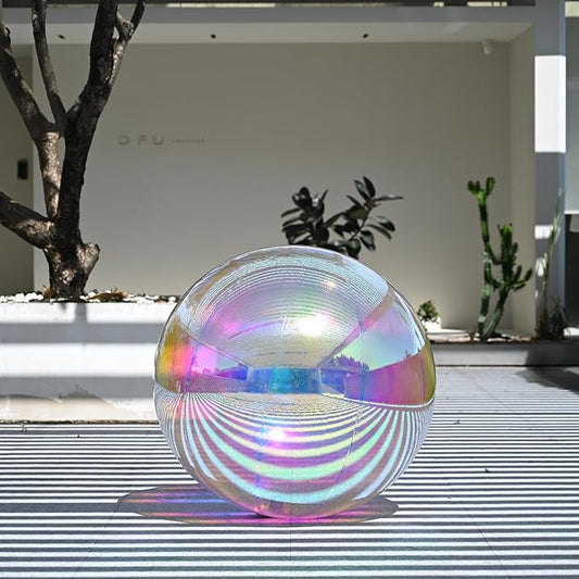 Yescom 39" Inflatable Mirror Ball Giant Iridescent Reusable Hanging Large Disco Balloon Decoration for Party Wedding Event Concerts Stage Decor