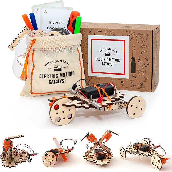 Robotics Engineering Kit | Designed by Scientists in USA | 50+ Parts | 10+ STEM Projects For Kids 8-12 | Learn Electronics, Science | Grow Creativity, Grit | Great DIY Inventor Toy Gift