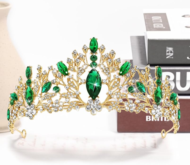 TAROSE Crowns for Women and Girls, Queen Crystal Gold Silver Tiaras with White Rhinestone and Combs, Goddess Crown for Wedding Bride Birthday Princess Bridal Shower Hair Accessories for Women