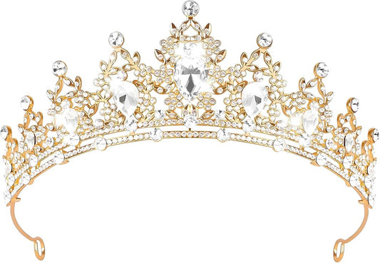 Crown Tiara for Women Queen Crown Rhinestone Wedding Crowns Birthday Tiara Women's Hair Accessories Costume Party Halloween Decor Prom Gifts