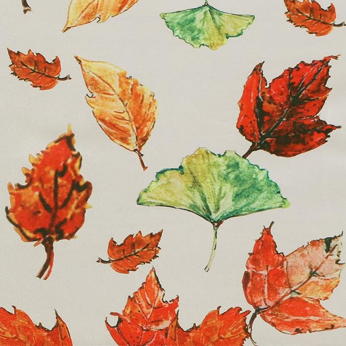 LUSHVIDA Thanksgiving Day Fall Leaves Table Runner, Washable Wrinkle Resistant Autumn Harvest Table Runner for Indoor/Outdoor Holiday Parties Decoration 14x108 inches