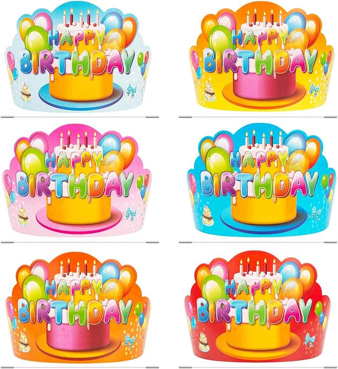 Birthday Crowns for Kids - 36 PCS Colorful Paper Crowns,Birthday Party Hats for Classroom,Party Supplies for Teachers & Students
