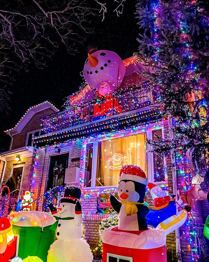 Total 250FT 760 LED String Lights Indoor Outdoor Clear Wire, 2 Packs 380 LED Christmas Lights for Bedroom, Timer & Memory, Plug in Fairy Lights for Tree Outside Xmas Holiday Decorations, Multicolor