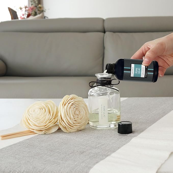 Aronica Lemon Lavender Essential Oil, Diffuser Oil Refills Scents for Home, Refill Essential Oil Bottle, Organic Air Fresheners for Home, Infused Oil Refill