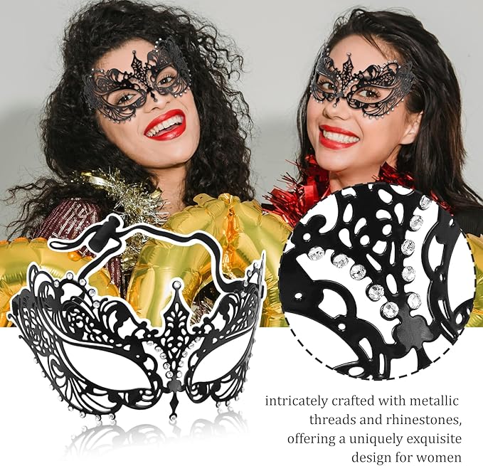 Exlinonline Lace Masquerade Mask Elastic,Fit for Adult,Soft Gentle Material,Specially For Costume,Thememed Party