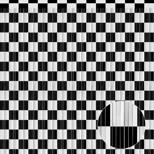 Crosize 3 Pack 3.3 x 9.9 ft Black & White Foil Fringe Curtains Party Decorations, Black & White Tinsel Curtain Backdrop for Parties, Door Streamers, Glitter Streamer Backdrop for Birthday Decoration