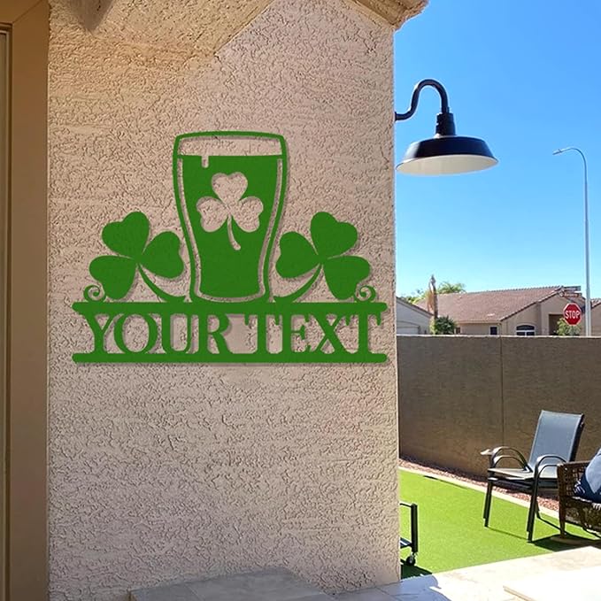 Custom LED Irish Pub Sign - Personalized Metal Wall Art for Bar, Tavern, Basement, Man Cave, St. Patrick’s Day Decor, Unique Gift for Men, Dad, Grandpa, Beer Enthusiasts