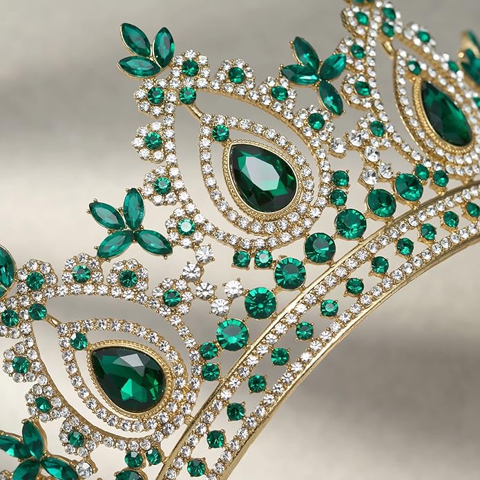 SWEETV Queen Crown for Women,Wedding Tiara for Bride,Princess Tiara,Quinceanera Pageant Crown Diadem