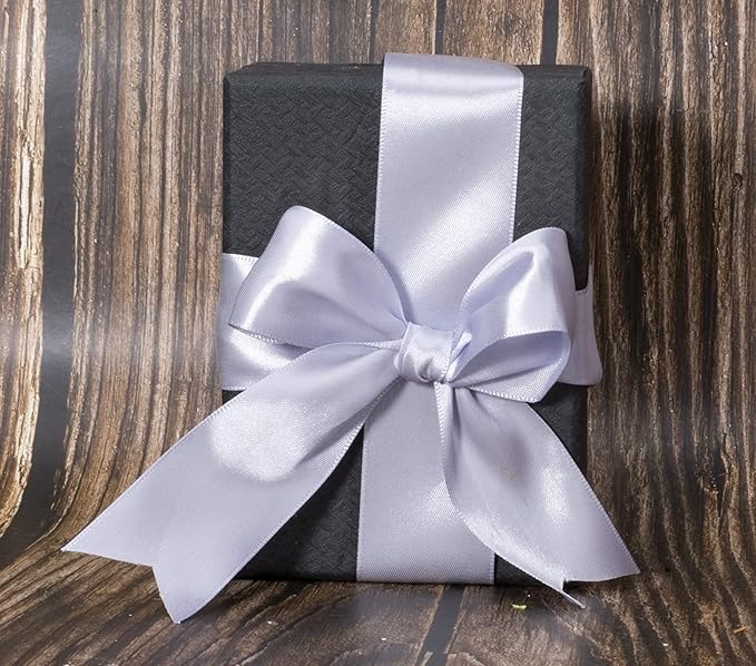 ATRBB 25 Yards 1-1/2 inch Wide Satin Ribbon Perfect for Wedding,Handmade Bows and Gift Wrapping(Silver Gray)