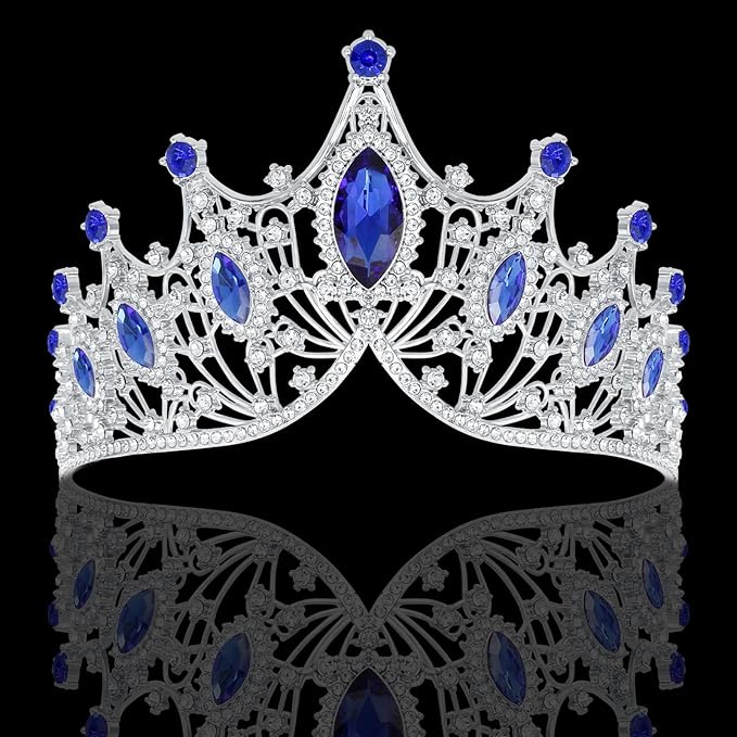 Tiaras Headbands Crown for Women and Girls, Princess Rhinestone Crown for Bridal, Crystal Queen Tiara Head Band Hair Accessories for Prom Wedding and Party