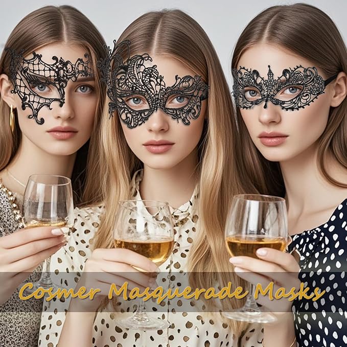 Masquerade Mask for Women Lace Masks for Venetian Party Costume Halloween Carnival