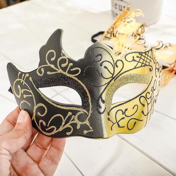 YU FENG Venetian Masquerade Mask for Women Couples Besties-Prom,Balls,Mardi Gras,Halloween and Parties Costume Mask