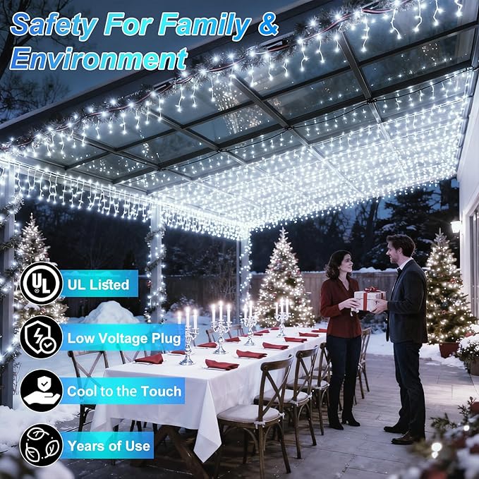 1500 LED 470FT Christmas String Lights, 12 Modes and Timer Memory Dimmable, Plug in Outdoor Waterproof Clear Wire Twinkle Fairy Light for for Xmas Yard Tree Wedding Party Outside Decor (Cool White)