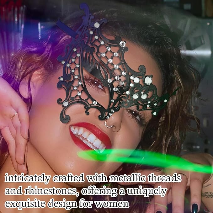 Exlinonline Lace Masquerade Mask Elastic,Fit for Adult,Soft Gentle Material,Specially For Costume,Thememed Party
