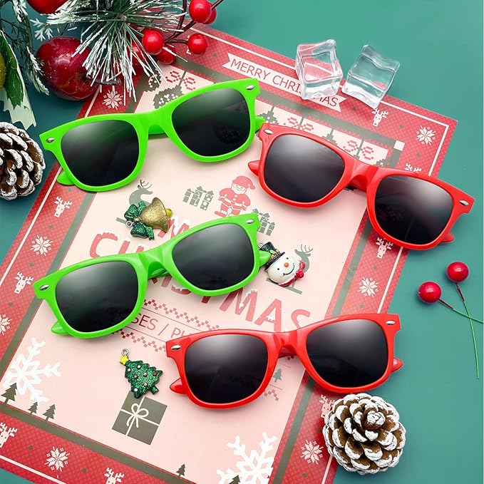 Pibupibu Kids Neon Colors Party Favor Supplies Unisex Sunglasses Pack of 8