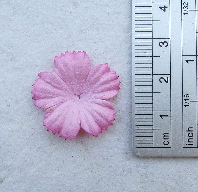 Handmade100 pcs Patch Starburst Flowers 29x29mm Mulberry Paper Flowers Scrapbooking Wedding DIY Craft Supplies Card Artificial Flowers 10 Colors