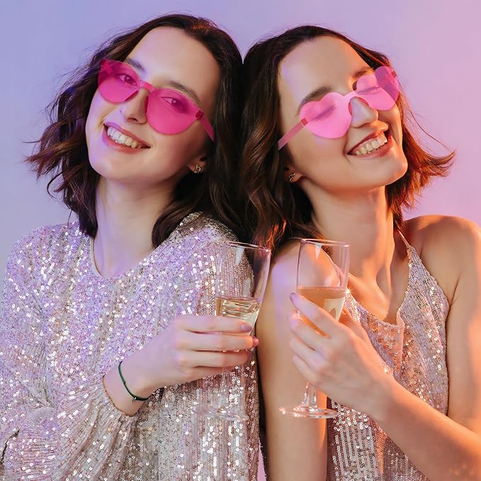8/16/24 Mixed Style Rimless Sunglasses Colored Party Glasses Rimless Bachelor Photoshoot Costume Accessories
