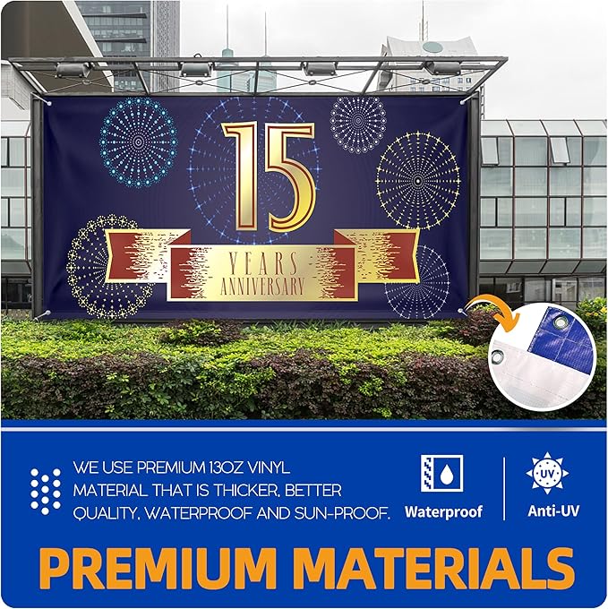Custom Vinyl Banners And Signs Customize for Business Event Outdoor, Personalized Banner Customize Full Color Photos Text, Customized banner Decoration for Birthday Party Graduation Wedding 8'x25'