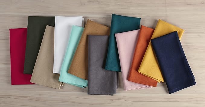 Multicolor Cloth Napkins - Set of 12 Cotton Everyday Lunch Dinner Napkin -Easter Spring Summer Fall Holiday Birthday Party Gift - Soft Washable Absorbent Reusable Napkin - 18 x18 Assoterd mullti Pack