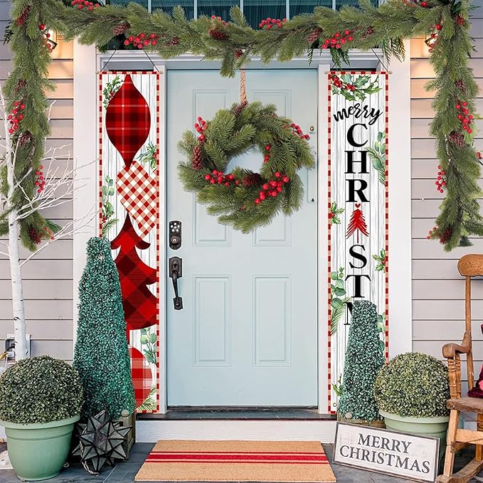 RECUTMS 4.6ft Christmas Garlands Christmas Decorations Pine Garland with Pine Cones and Red Berries Holiday Garland for Indoor Tabletop and Stair Railing Xmas Decorations Elegant Holiday Décor（Green）