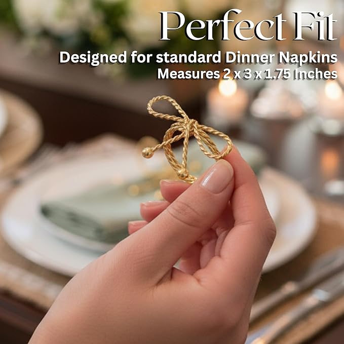 Heavy Duty Metal Napkin Ring Set of 12 - Elegant Napkin Ring with Sturdy Design - Handmade Napkin Holders for Wedding, Dinner, Parties, Dining Room, Family Gathering (Gold & Silver) - CLEENTABLE